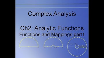 Complex Analysis Chapters 2.12, 2.13, 2.14:Analytic Functions And Mappings Part1