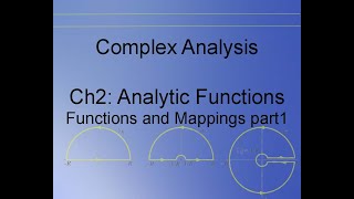 Complex Analysis Chapters 2.12, 2.13, 2.14:Analytic Functions And Mappings Part1