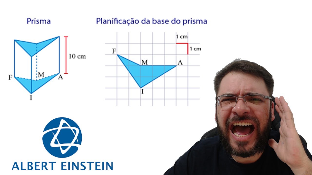 EINSTEIN/2023 Um prisma reto cuja base é o quadrilátero não convexo FMAI possui altura igual a 10 cm