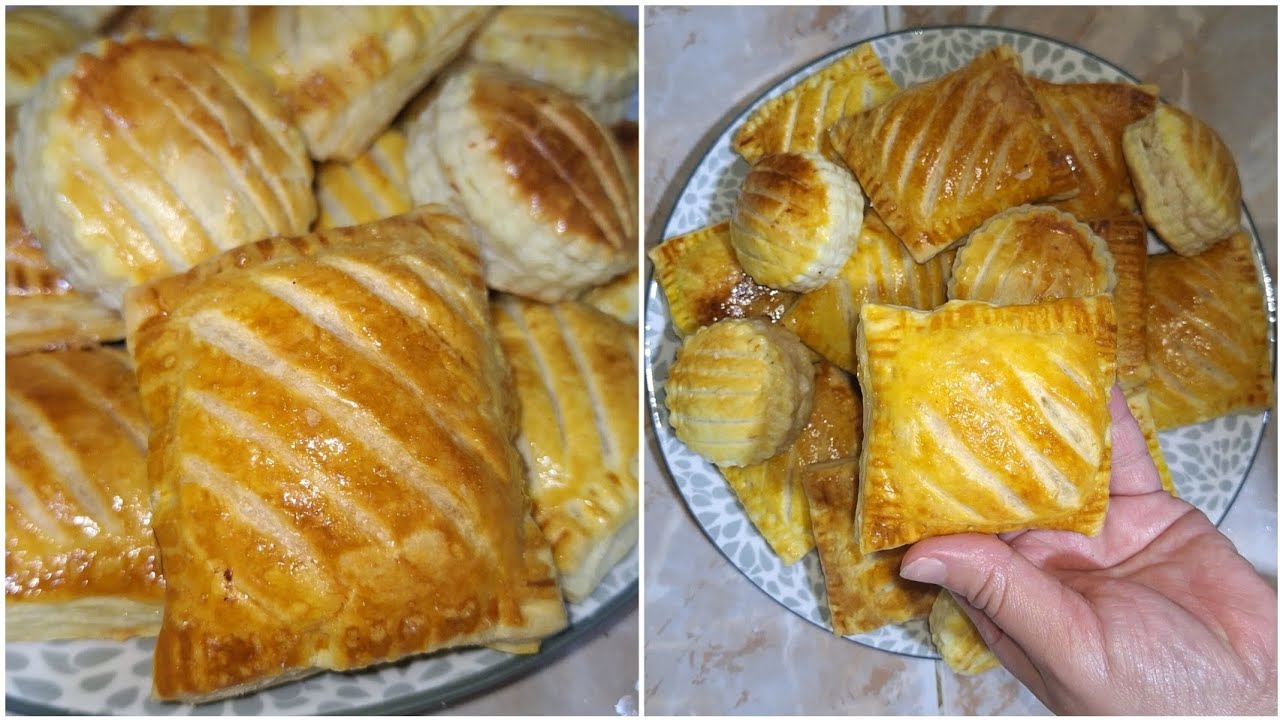 مملحة بالعجين المورق السريع+ حشوة جديدة ولذيييذة ومعلكة