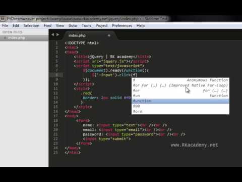 jquery form field selector