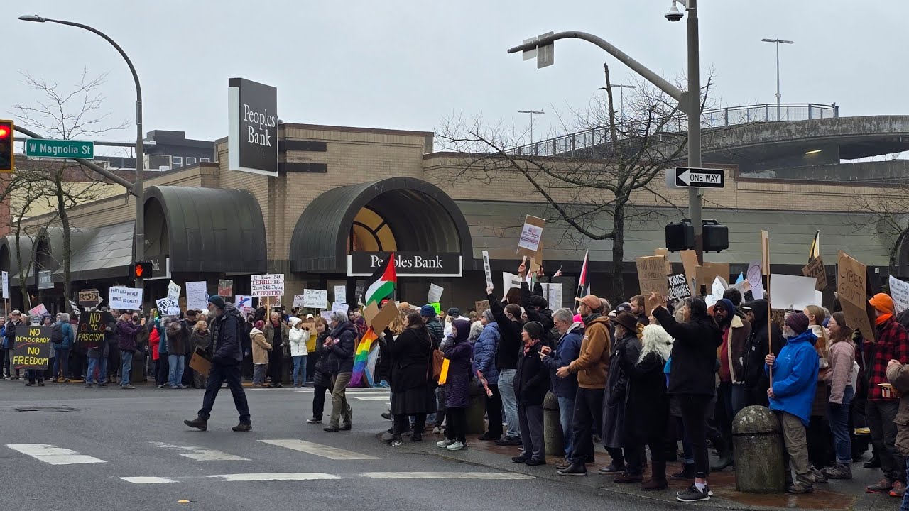 Protest in Bellingham Washington 02-17-2025 - YouTube