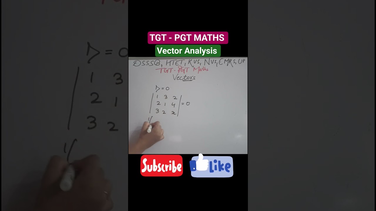Vector Analysis Tricks & Shortcuts🎯DSSSB, HTET , UP TGT PGT MATHS📝PYQs🔥#ytshorts #yt #youtubeshorts