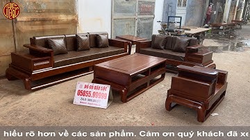 BỘ SOFA GỖ HƯƠNG ĐÁ HIỆN ĐẠI góc trái Da Carola Ý sang trọng | Đồ Gỗ Bảo Lộc