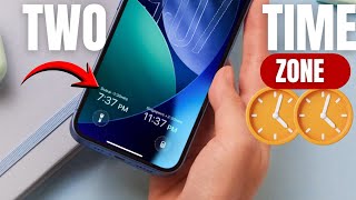 How To Add Two Country Time Zone in iPhone ( Amazing ) | How To Add Two Clock On iPhone Lock Screen