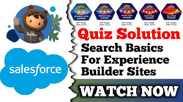 Search Basics for Experience Builder Sites | Salesforce Trailhead | Quiz Solution