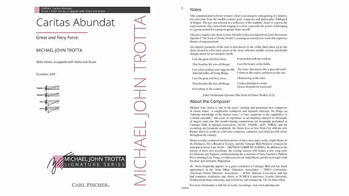 Caritas Abundat (CM9563) by Michael John Trotta