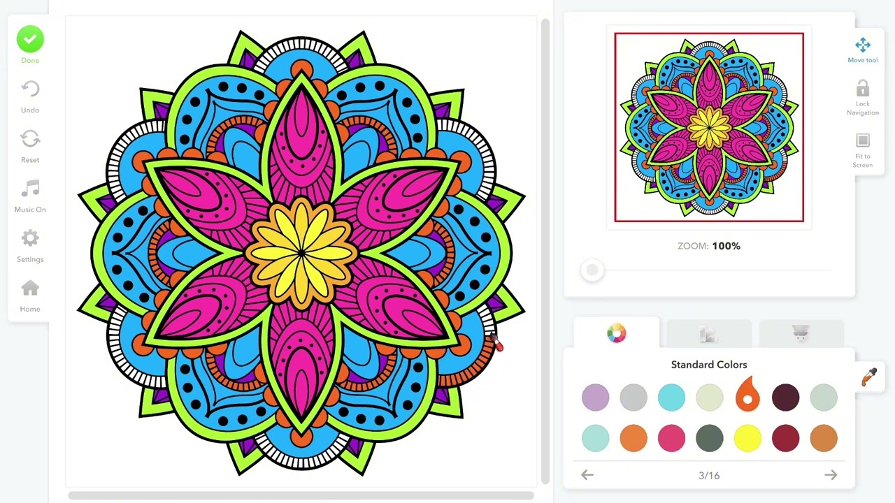 Coloring Book for adults - mandala 16