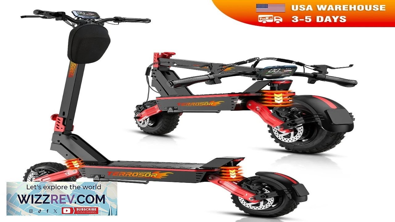 Электросамокат для взрослых, двигатель 1200 Вт, быстрый электросамокат, внедорожные шины 11 дюймов.