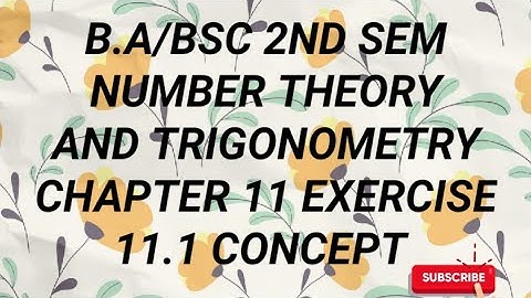 B.A/Bsc.|| 2ND SEM | NUMBER THEORY AND TRIGONOMETRY | CHAPTER 11| INVERSE AND HYPERBOLIC FUNCTION