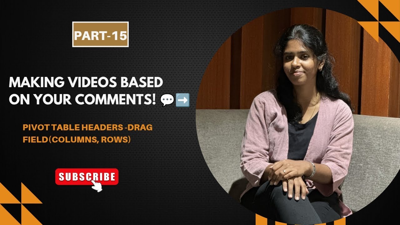 Making Videos Based on Your Comments! | Pivot Table Explained |PART 15 📩🎬
