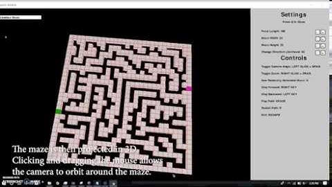 CMU 15-112 Term Project: Maze Generator and Solver with Sandbox Mode