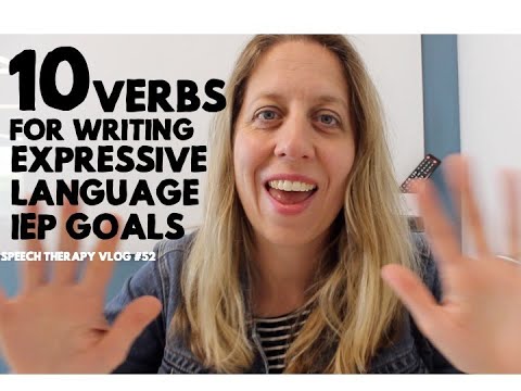 speech iep goals for expressive language