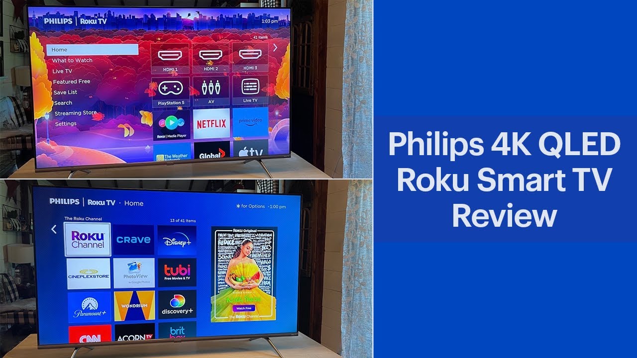 Philips 4K QLED Roku Smart TV 2023 Review 