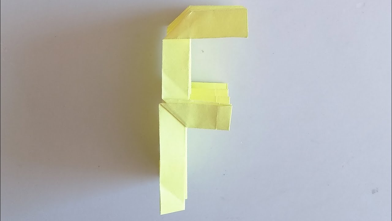 DIY Origami Letter F | Convert E to F - YouTube