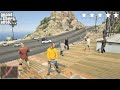 GTA 5 - Franklin, Lamar, Michael, Trevor, Ron and Wade's FIVE STAR COP BATTLE/ESCAPE FROM HOOKIES