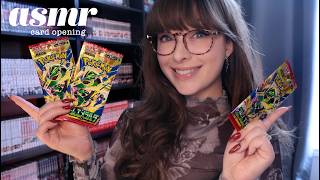 ASMR 🐲 Storm Emeralda & Mega Rayquaza! Opening Lots of Pokémon Packs! ✧ Whispers & Card Tapping! ✨ screenshot 5