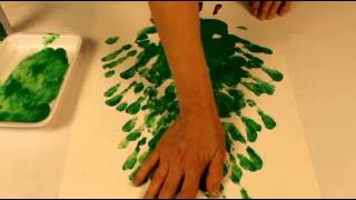 Bricolage Noel Sapin Avec Peinture À Doigt