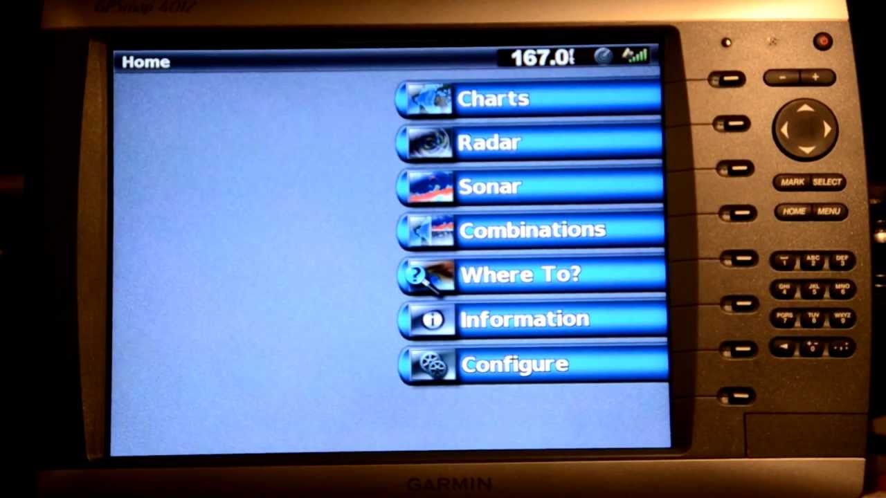 Burger banner Furnace Garmin 4012 / 4212 Chartplotter Basic Operation - Keys Menus Split Sonar  Radar Navigation HD Video - YouTube