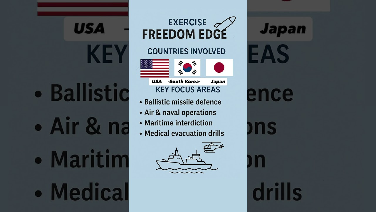 Exercise Freedom Edge 2025 | USA–South Korea–Japan Trilateral Defence Drill