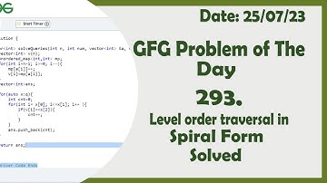 Level order traversal in spiral form || C++ || GFG Daily Problem