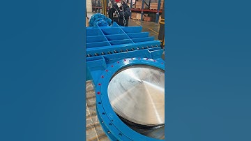 DN1200 Knife gate valve handwheel switch test#valve #valvefactory #gatevalve