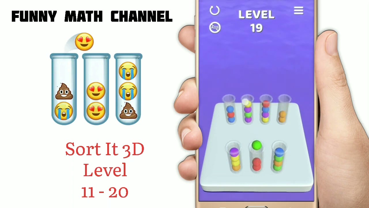 Sort It 3D   Gameplay Walkthrough   level 11 12 13 14 15 16 17 18 19 20