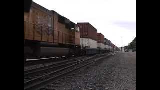 Union Pacific double stack train in Tehachapi