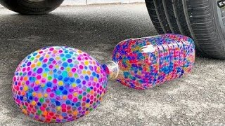 EXPERIMENT CAR vS GIANT ORBEEZ WATER BALLOON | Crushing things with Car