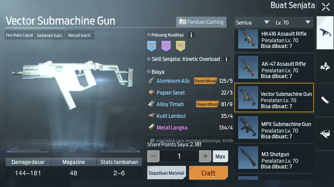 Undawn - Crafting Level 70 Vector