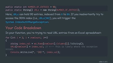 Understanding System.IndexOutOfRangeException in C# : Troubleshooting Your Console Outputs