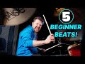 5 beginner drum beats  beginner drum lesson