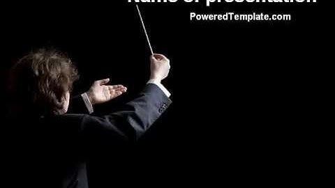 Music Conductor PowerPoint Template by PoweredTemplate.com