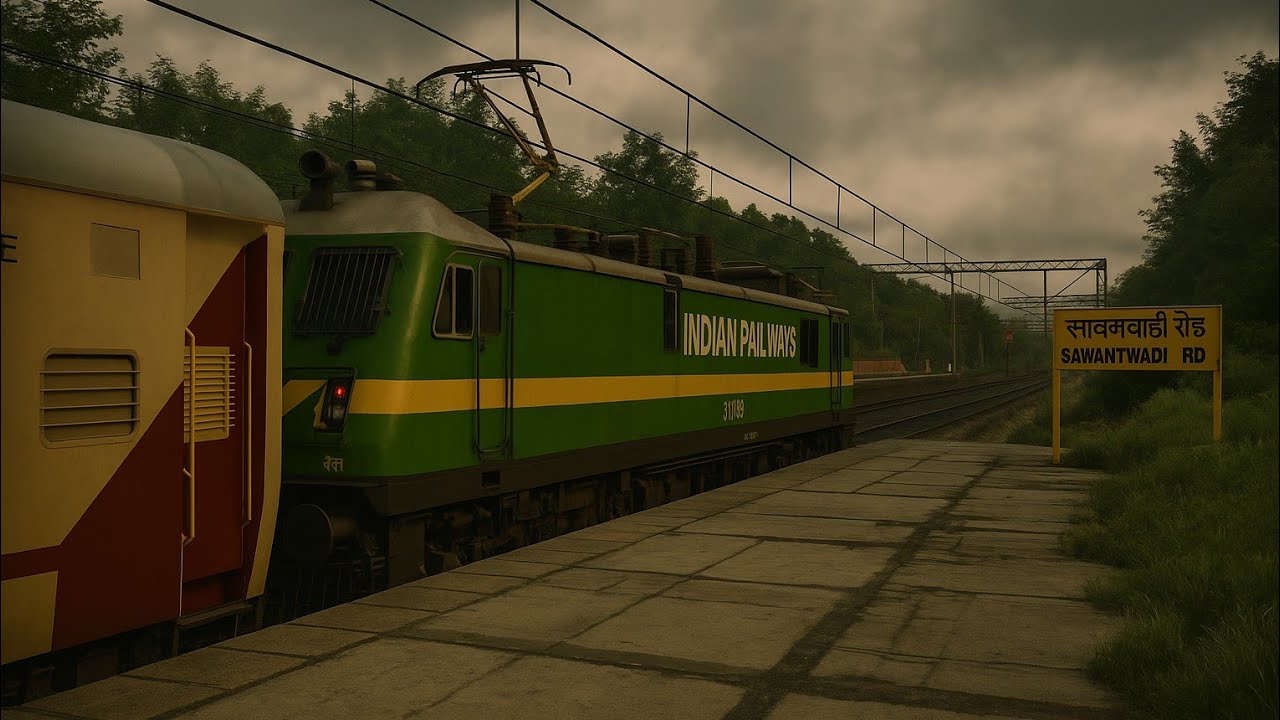 Csmt Sawantwadi Loco Reversal activity at  Sawantwadi|| Konkan Route  