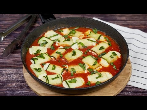 Stuffed Zucchini Rolls In Tomato Sauce