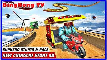Superhero Tuk Tuk Rickshaw Stunt Ramp - Rickshaw Impossible Track 3D Simulator | Android Gameplay