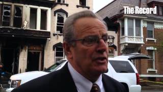Troy Mayor Lou Rosamilia on fire at 520 2nd Avenue in Lansingburgh