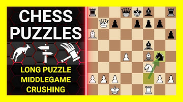 Chess Puzzles to Practice. Themes: Long puzzle, Middlegame, Crushing. Learn Chess