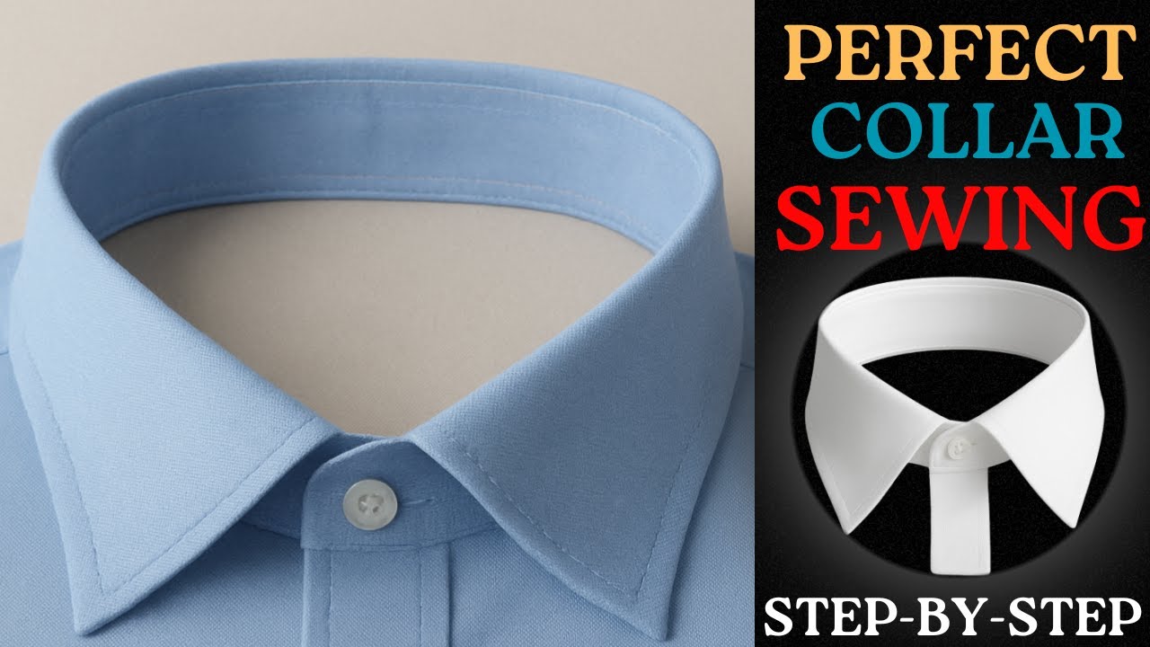 Easy Collar Sewing Tutorial for Beginners | How to Sew a Collar | Step ...