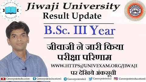 Bsc 3 Year Result| Open book result 2021| Jiwaji open book result 2021|Jiwaji Result update