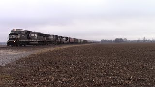 2/4/18 - NS 6777, an SD60M, leads NS 55G at Princeton, IN
