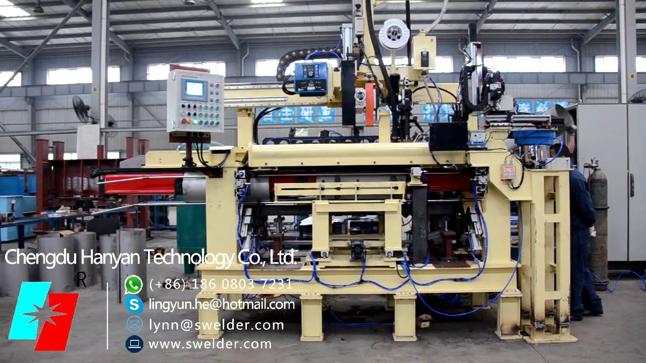 Full automatic tank water heaters cylinder SAW welding machine