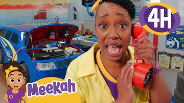 Meekah Fixes Cars, Boats & Trucks in Pretend City! | 4 HR OF MEEKAH! | Educational Videos for Kids