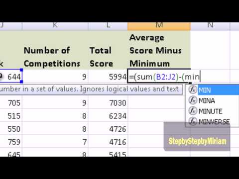 How to Calculate Scores in Excel