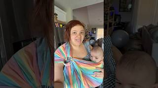 CLEAN WITH ME while baby wearing🥹🧑🏽‍🍼 using a ring sling! #plussize #babywearing #cleanwithme