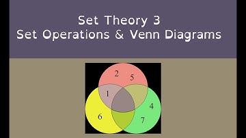 Set Theory 3: Set Operations and Venn Diagrams