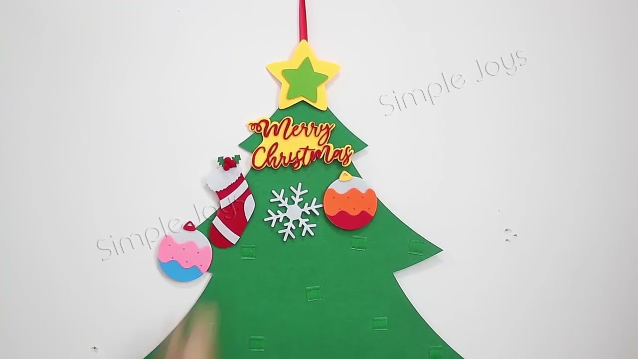 DIY Felt Christmas Tree Wall Decoration Toy