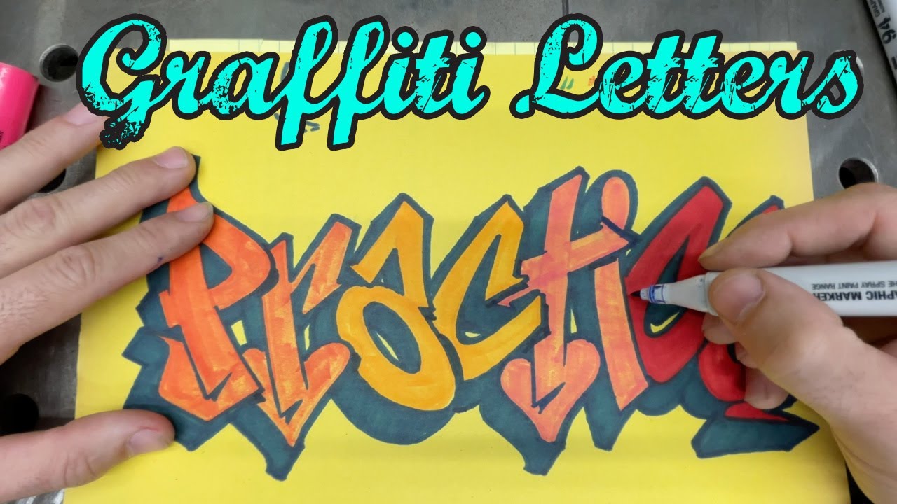 How to draw graffiti letters- Practice - YouTube