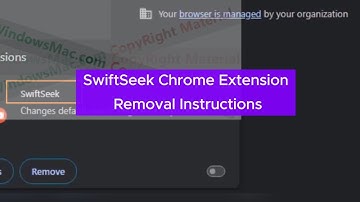 How to Remove SwiftSeek Chrome Extension and fix search redirect?
