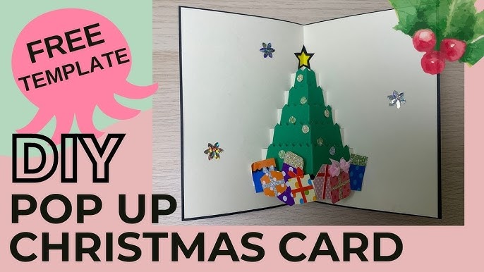 DIY POP UP CHRISTMAS CARD | FREE TEMPLATES | PAPER CRAFTS - YouTube diy-pop-up-christmas-card-free-templates-paper-crafts-youtube